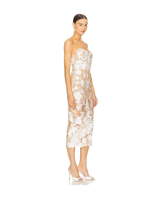 Bronx and Banco White Jasmine Midi Dress