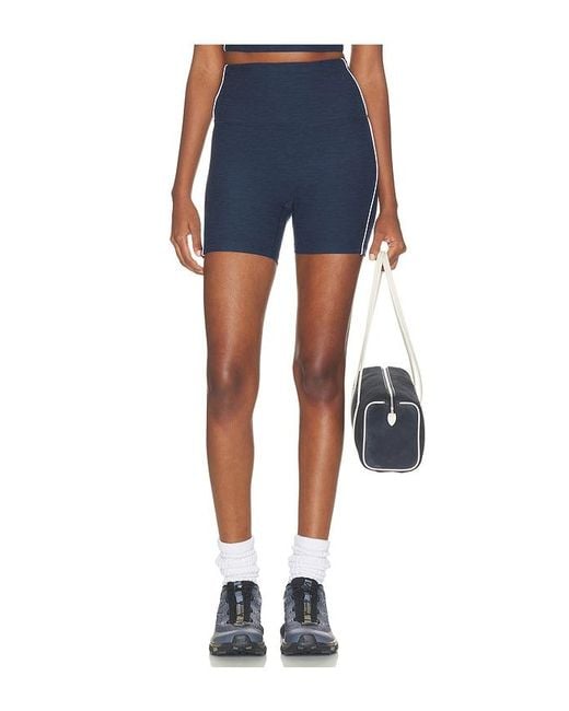 Beyond Yoga Blue Spacedye Streamline 5 Short
