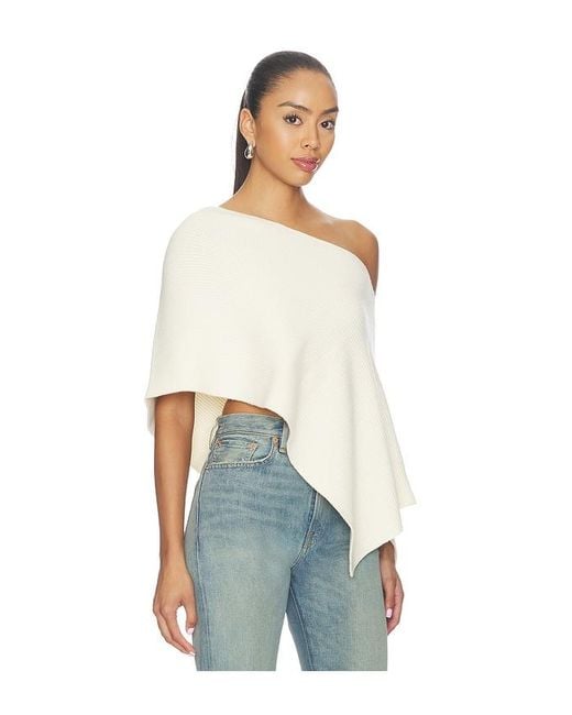 Lioness White Luminous Poncho
