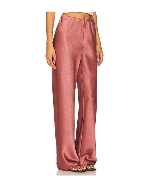 Vince Red Fluid Bias Pant