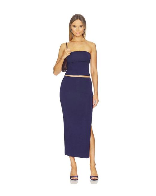 ALL THE WAYS Blue Natalie Skirt Set