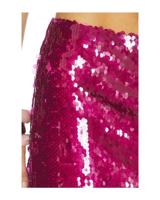 Runaway the Label Pink Athena Sequin Mini Skirt