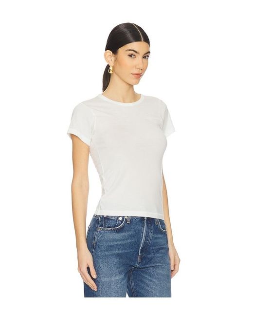 Fitted Crewneck Short Sleeve Top En Color Blanco Talla En ÉTERNE de color Blue