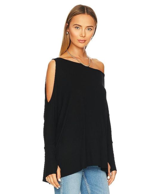 Michael Lauren Black Deuce Oversized Top