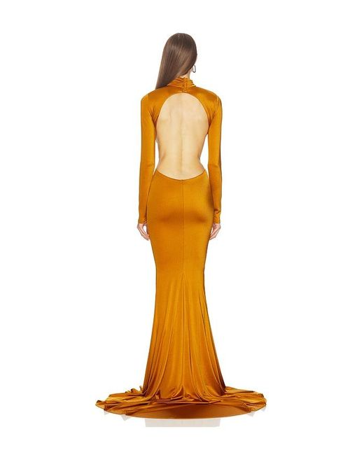Michael Costello Metallic X Revolve Salima Gown