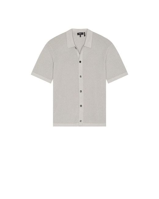 Theory Multicolor Mesh Button Down Shirt for men