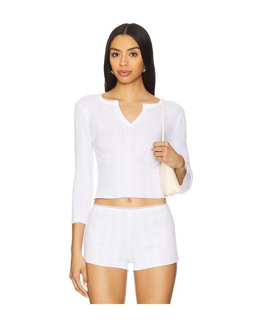 Cou Cou Intimates White The Baby Henley Top