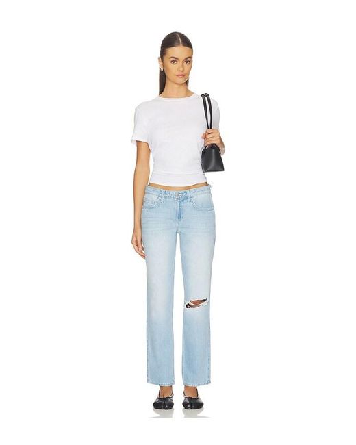 L'Agence Blue Nevia Low Rise Slouch Straight Jean