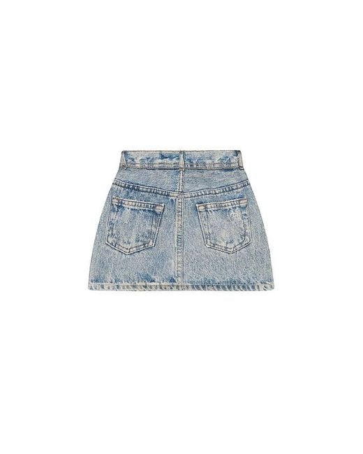 Rag & Bone Blue Mini Miramar Terry Skirt