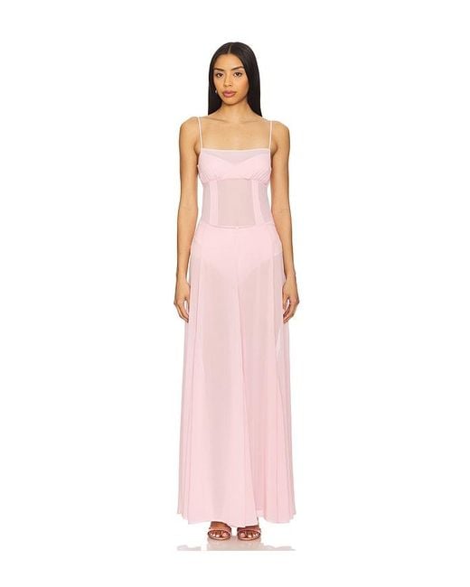 Camila Coelho Pink Dia Maxi Dress