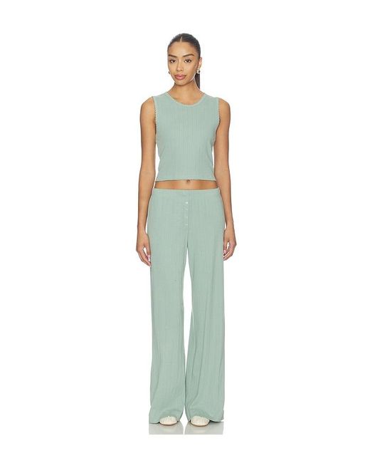 Leset Green Pointelle Boxer Pant