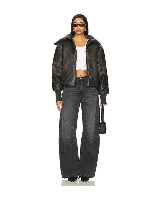 Jaded London Black Puffer Bomber