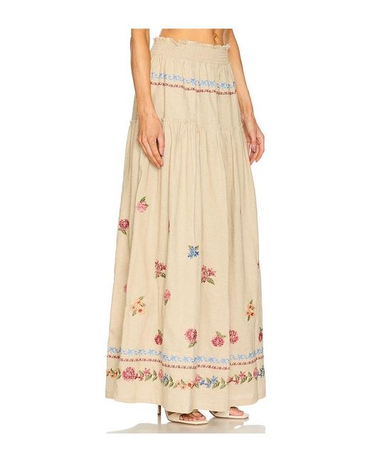 Agua Bendita Natural Jenna Blush Maxi Skirt