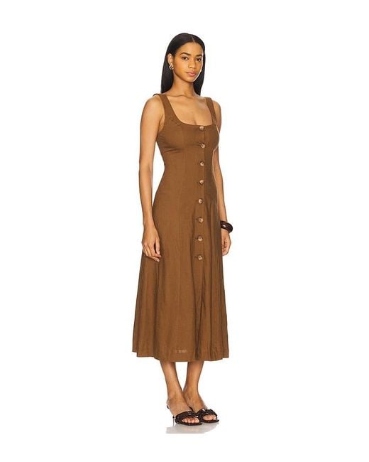 Tularosa Brown Carley Midi Dress