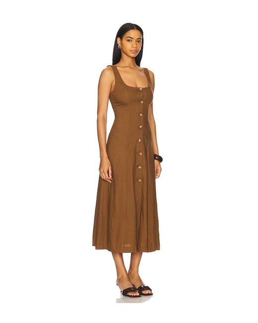 Tularosa Brown Carley Midi Dress