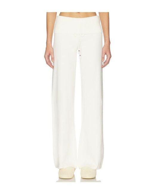 Frankie's Bikinis White Dawson Cloud Knit Pant