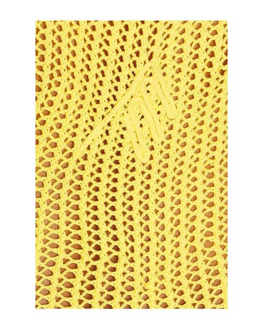 The Attico Yellow Knit Mini Dress