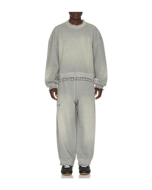 MADFRENZY Gray Layered Sweatshirt for men