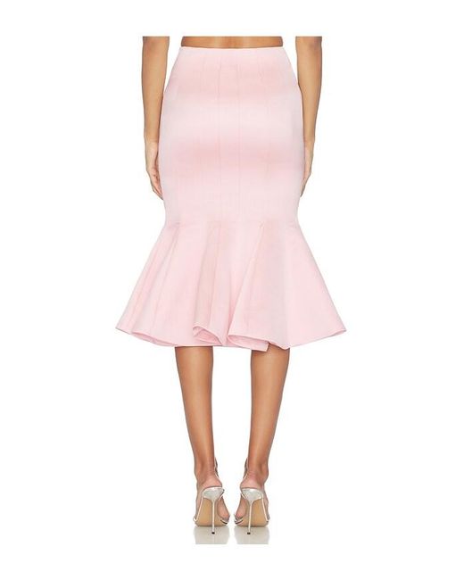 Prabal Gurung Pink Seamed Trumpet Skirt