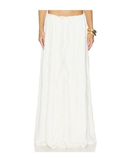 SNDY'S White Sereia Maxi Skirt