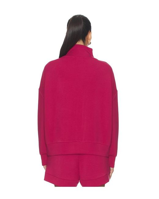 Varley Pink Hawley Half Zip Sweater