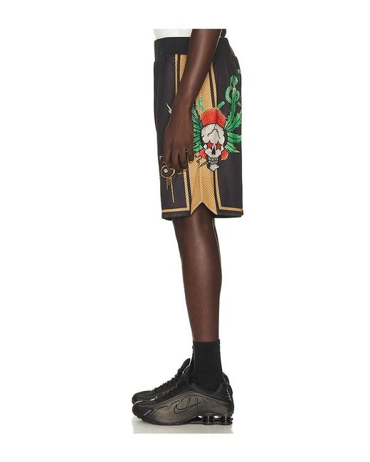Ed Hardy Black By Appointment Only Weed Skull Short for men