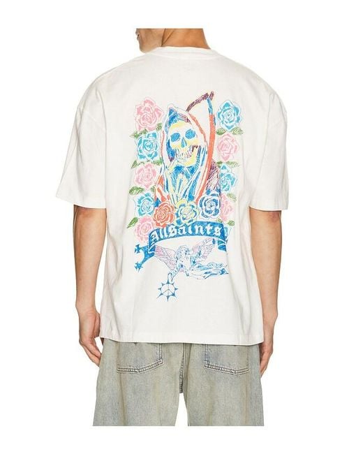 AllSaints White Cray Short Sleeve Tee for men