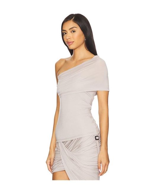 Helmut Lang White Asymmetric Protect Top