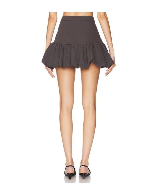 Line & Dot Black Devin Bubble Mini Skirt