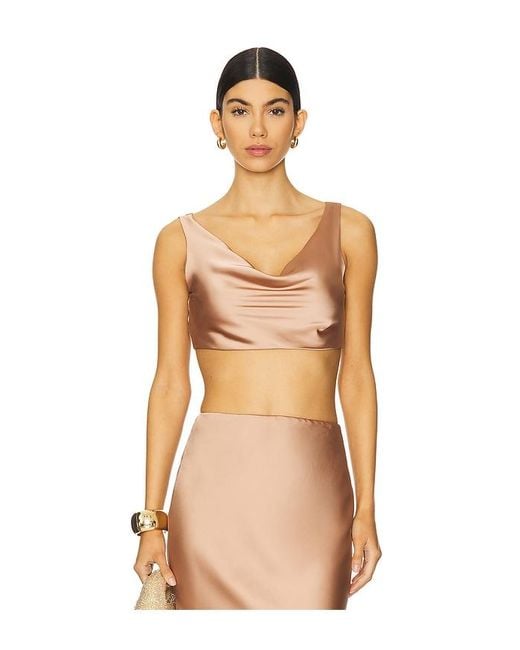 Norma Kamali Natural Maria Cropped Top