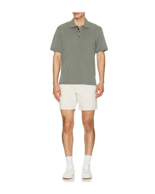 Rag & Bone Gray Tech Pique Slim Polo for men
