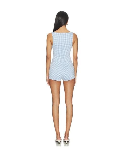 MORE TO COME Blue Penelope Boat Neck Romper