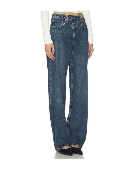 Agolde Blue Arc Criss Cross Jeans