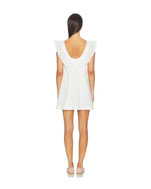 For Love & Lemons White Cora Mini Dress