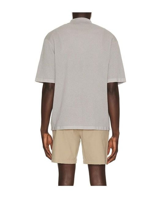 Theory Multicolor Mesh Button Down Shirt for men
