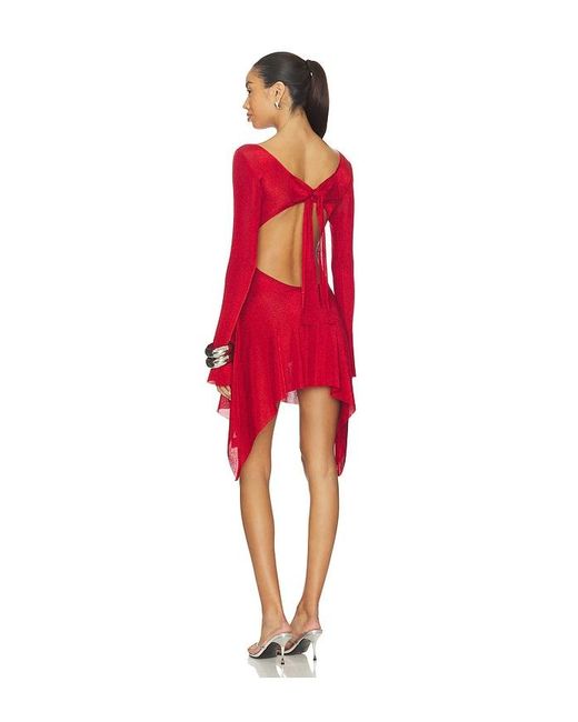 GUIZIO Red X Revolve Rose Dress