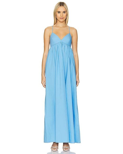 Susana Monaco Blue Poplin Maxi Dress