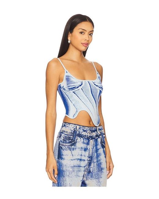 Top Sin Mangas Mila En Color Azul Talla (También En M, Xs) Ph5 de color Blue