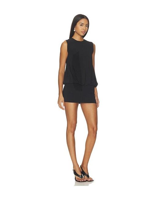 Norma Kamali Black Babydoll Mini Dress