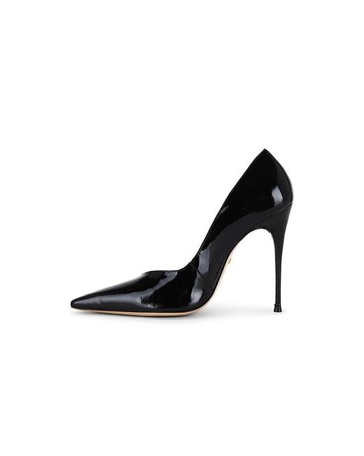 Raye Black Danae Pointed-Toe Patent Leather Pumps