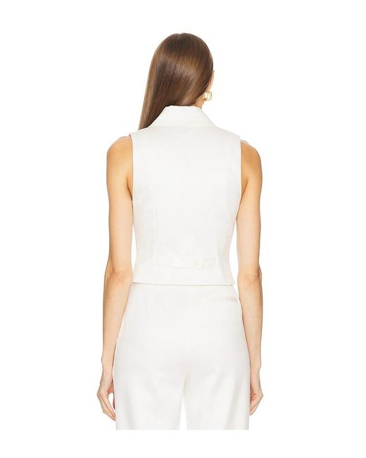 L'academie White 'Academie Carinne Satin Vest Top