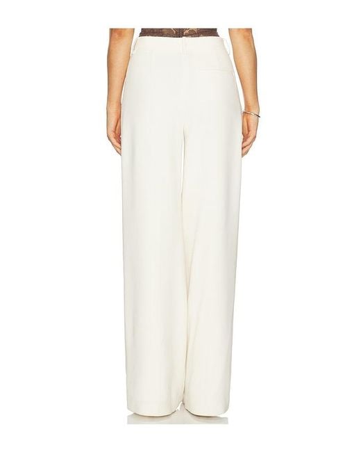 Theory White Oversize Wide Pleated Trouser
