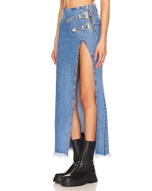 Urban Outfitters Blue Western Maxi Skirt