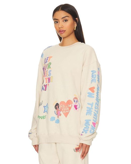 The Mayfair Group Natural Angels All Around You Crewneck
