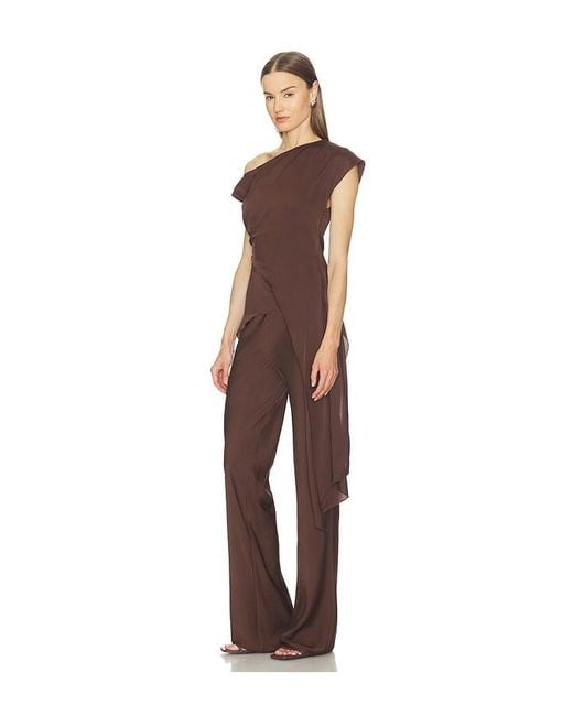 SRG Brown Selena Silk Top