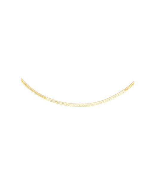 Loren Stewart Metallic Herringbone Necklace