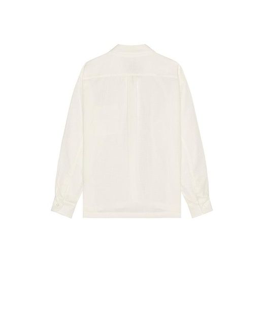 Bather White Waffle Leisure Shirt for men