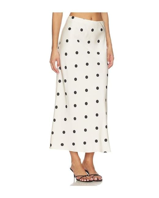 Bardot Natural Pheobe Satin Midi Skirt