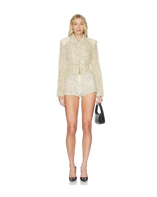 Lioness Natural Sequin Cropped Jacket