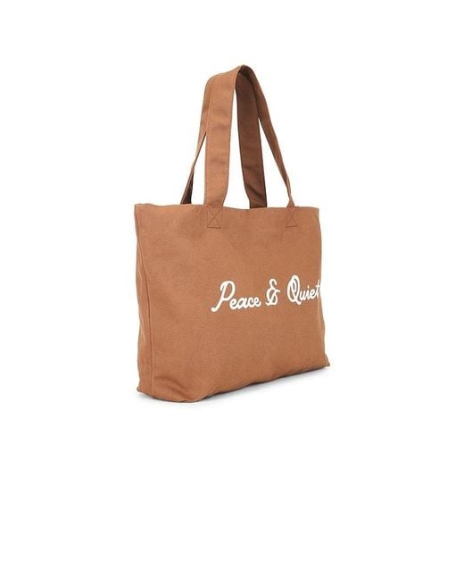 Museum of Peace & Quiet Brown Signature Zip Tote Bag for men